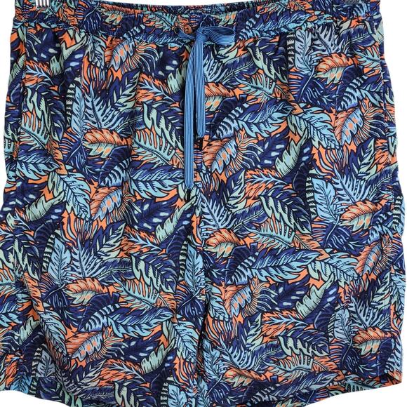 SAXX Cannonball 2n1 Ballpark Pouch Swim Trunks Men's Large Blue Tropics 9" Lined - Picture 2 of 4